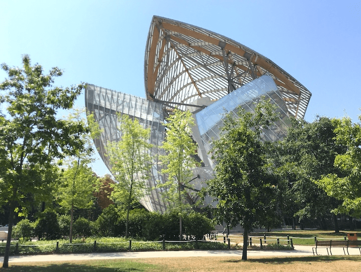 Fondation Louis Vuitton, Bois de Boulogne, Paris, France. East